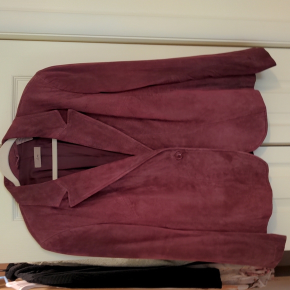 i.e. Jackets & Coats Vintage Ie Suede Burgundy Jacket Xl Poshmark